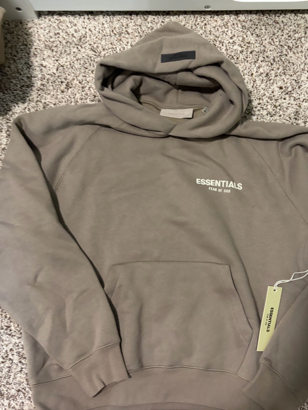 Brand new Fear of God Essentials Women’s or Men's Hoodie in Taupe